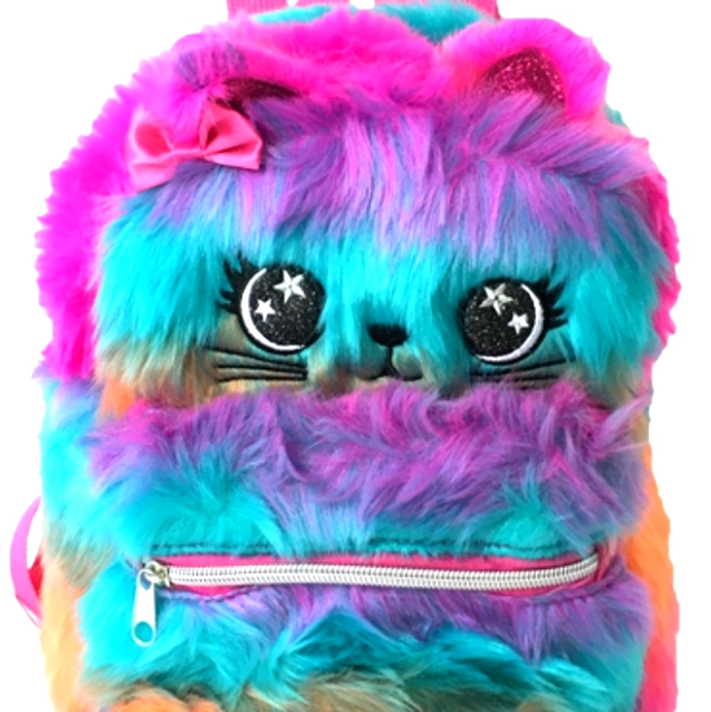 Faux Fur Kitten Backpack